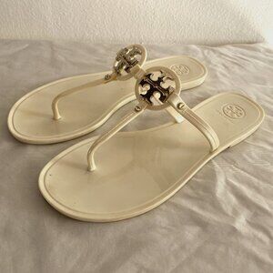 Tory Burch Mini Miller Jelly Sandal - Size 9 - Ivory